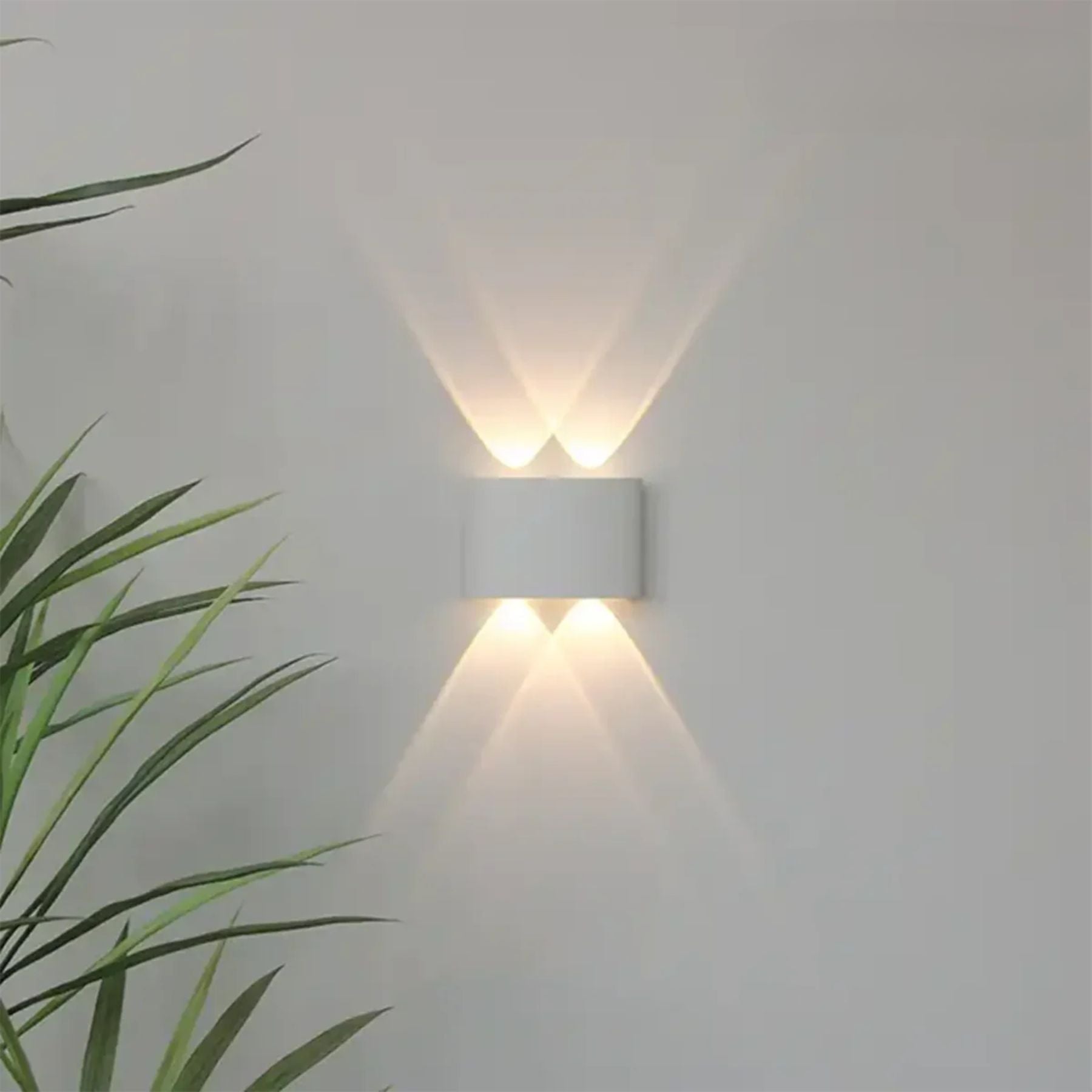 Applique murale LED IP65 double faisceau haut-bas intérieur extérieur moderne pour façade terrasse couloir | Koossa