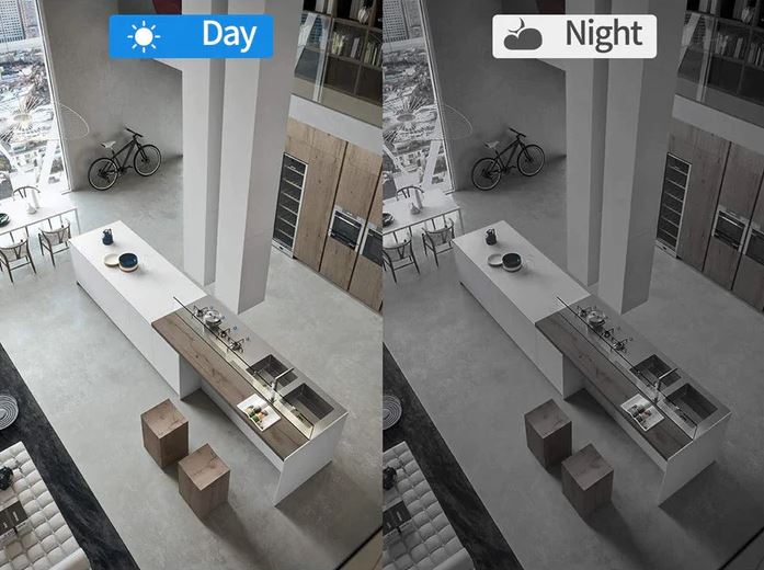 Caméra de surveillance Wi-Fi compacte full HD 1080p avec vision nocturne et détection de mouvement intérieur | Koossa