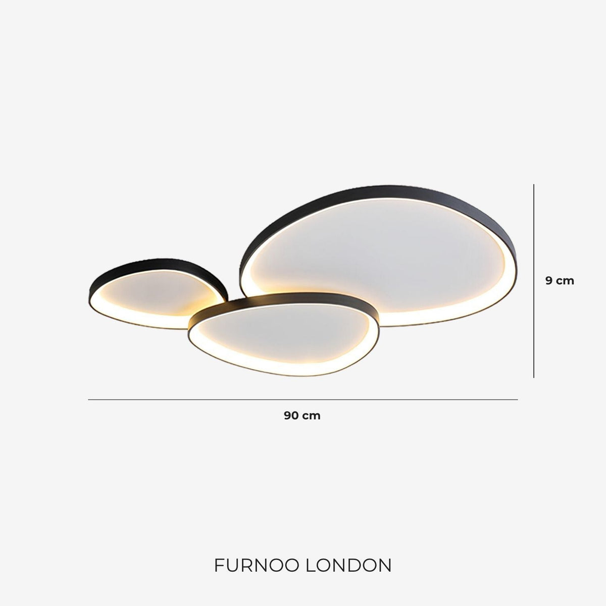 Modern LED Ceiling Light Flush Mount – Dimmable Rectangular Panel with Integrated LED for Living Room, Bedroom & Office | Lonoma