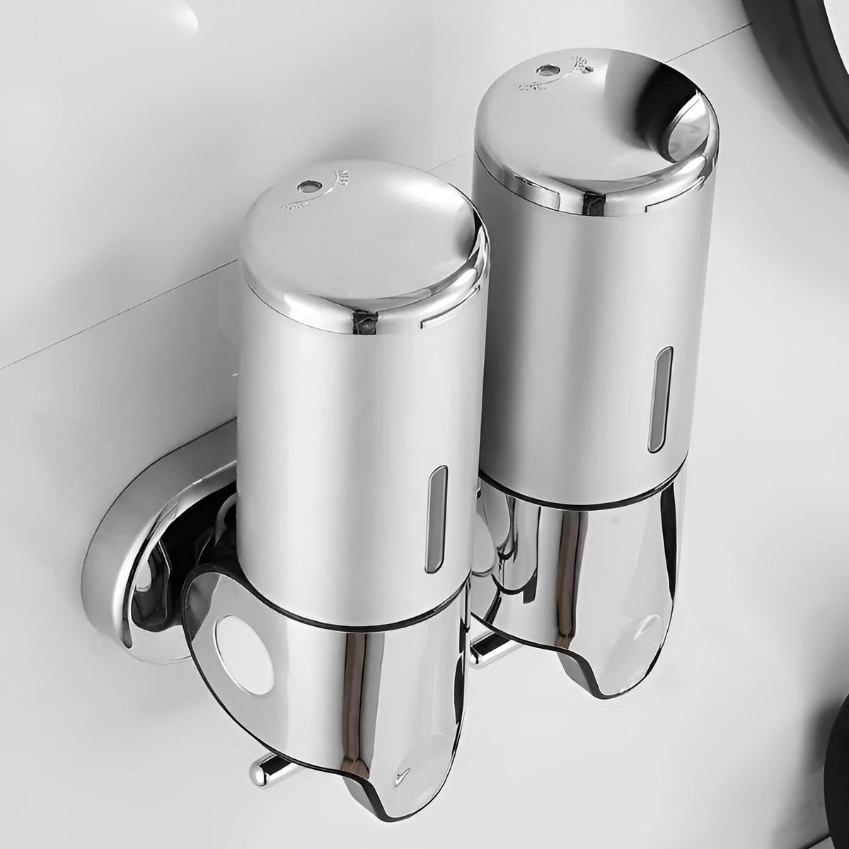 Wall Mount Soap Dispenser 17 fl oz Stainless Steel Chrome Finish for Bathroom Kitchen Shower Single Double Triple Pump | Lonoma