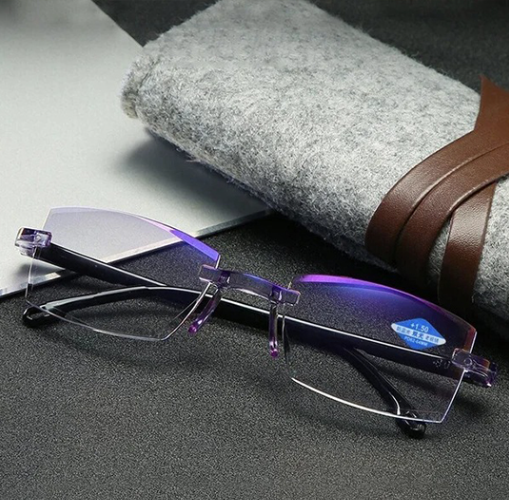 Rimless Progressive Reading Glasses — Ultra-Lightweight Eyewear with Blue Light Protection & Crystal Vision | Koossa