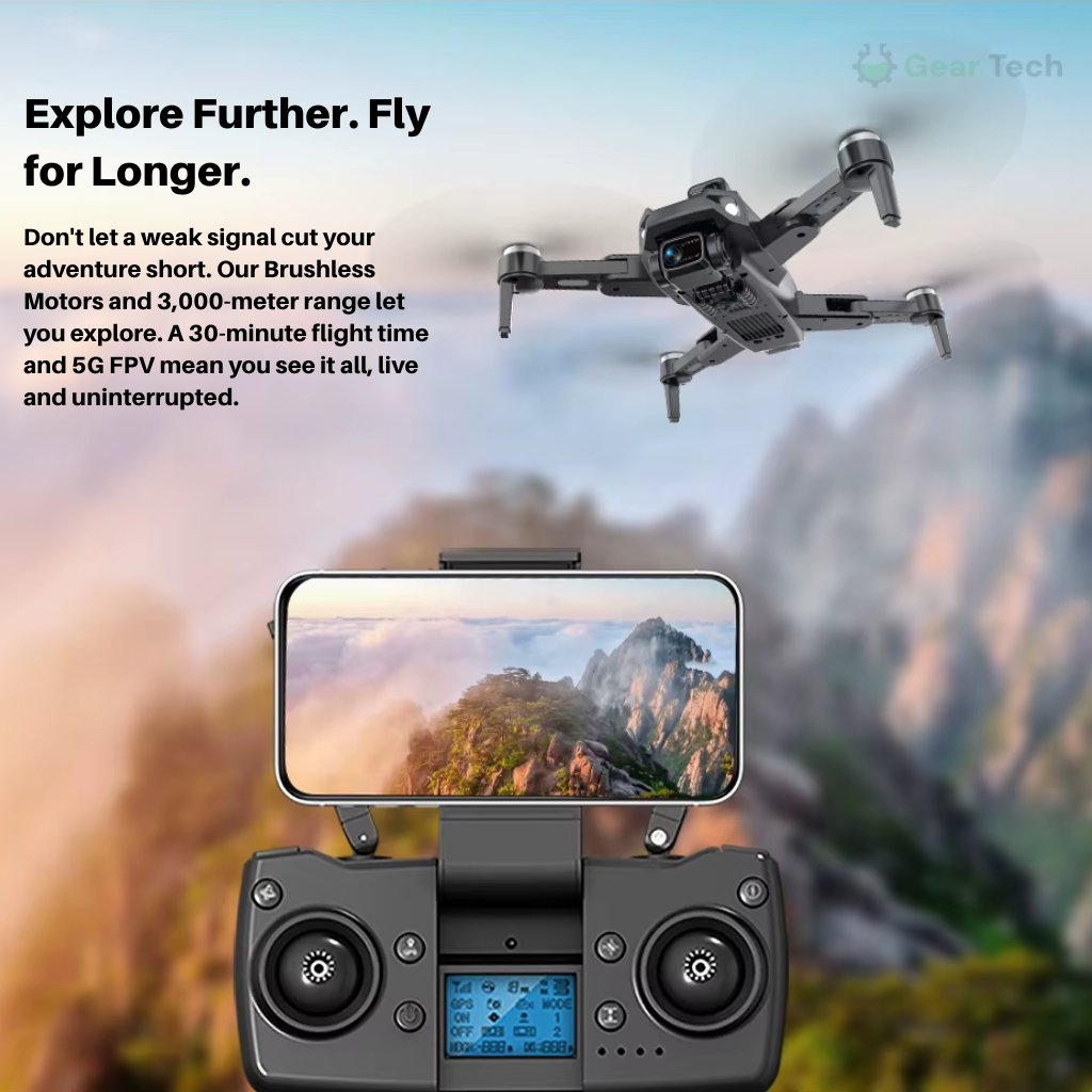 Drone Caméra 8K Double Objectif GPS Moteurs Brushless Vol Stabilisé Professionnel Photographie Aérienne | Koossa