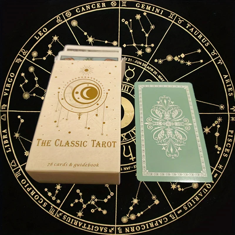 Tarot Card Deck 78-Card Set with Guidebook, Classic Brown Divination Cards for Beginners, Meditation, Journaling and Spiritual Readings | Lonoma