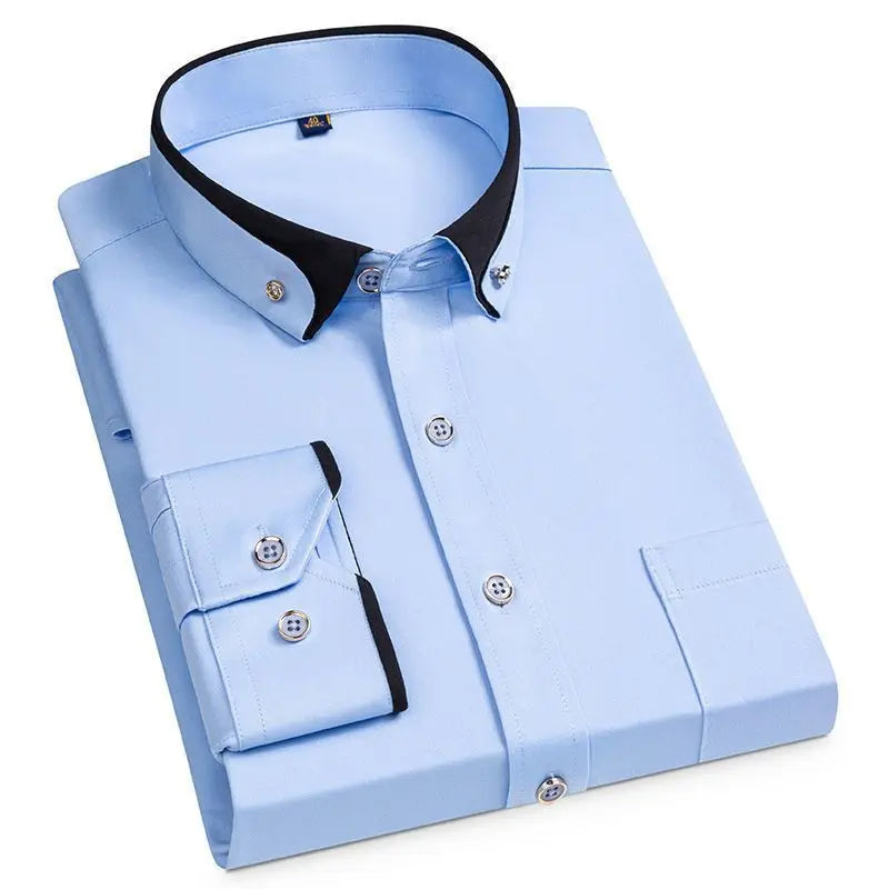 Men's Non-Iron Business Shirt with Stretch — Classic Formal Shirt for Office & Professional Occasions | Koossa