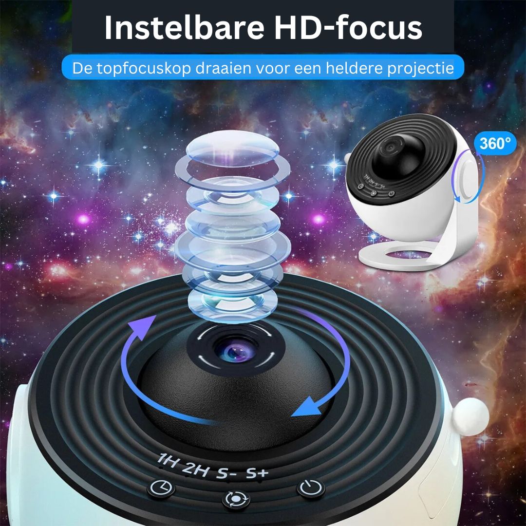 Projecteur ciel étoilé avec 12 scènes cosmos modulables pour chambre enfant ambiance nocturne effet galaxie | Koossa