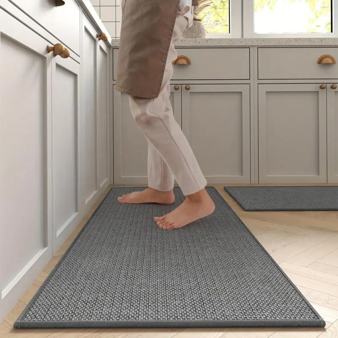 Anti-Fatigue Kitchen Mat Set 2-Piece Cushioned Foam Runner Rugs, Non-Slip Washable Floor Mats for Sink, Stove & Standing Prep | Lonoma