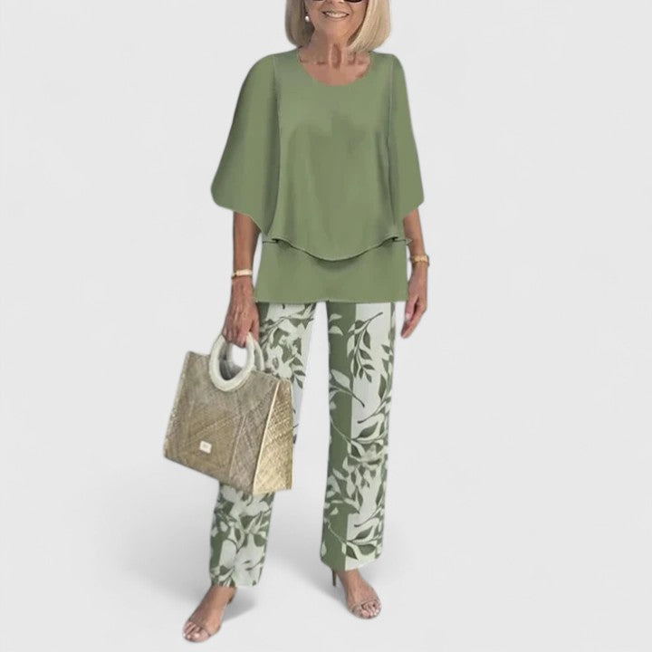 Women's Relaxed Two-Piece Co-Ord Set in Lightweight Fabric for Effortless Everyday Style and Smart Casual Occasions | Koossa
