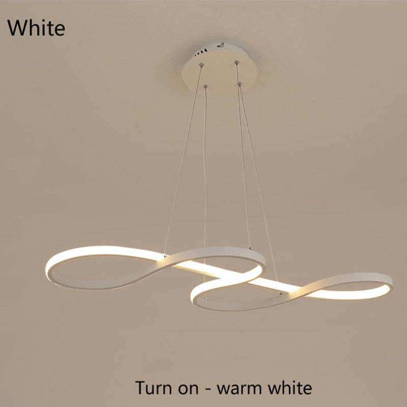 Musical Note LED Pendant Light Adjustable Metal Fixture Black White Gold Dining Room Living Room Kitchen Island Modern Decor | Lonoma