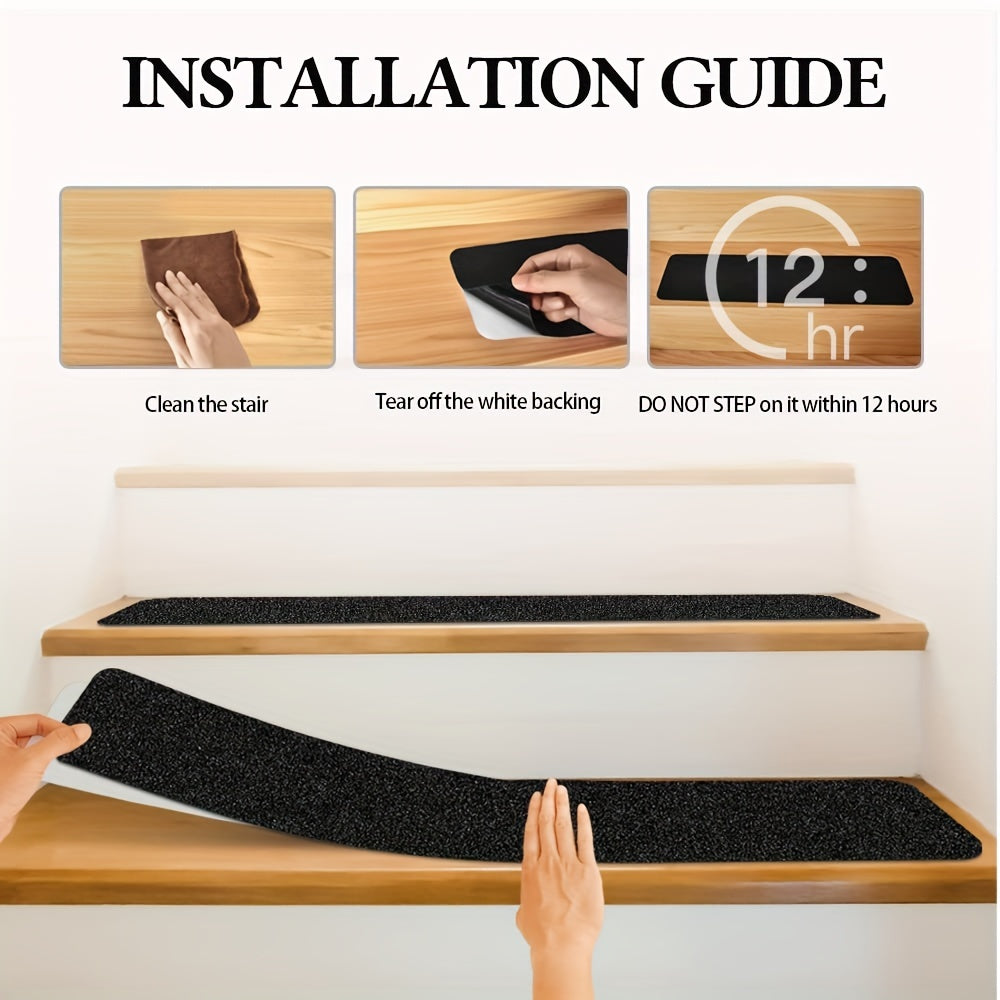 Bandes Antidérapantes pour Escalier Lot de 10 Intérieur Extérieur Adhésives Sécurité Marches Tous Âges | Koossa