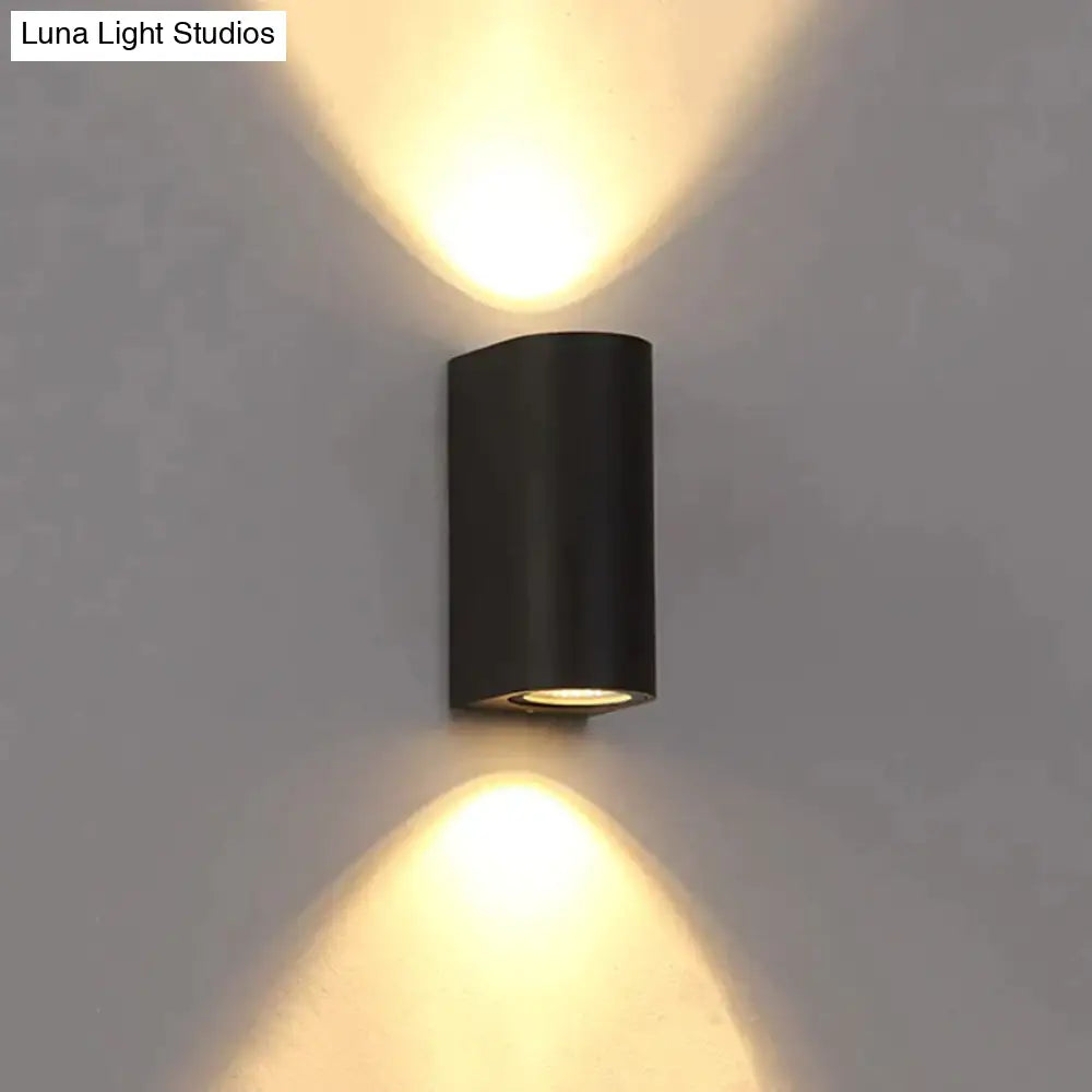LED Outdoor Wall Light, Black or Gray Aluminum Square & Round Sconce, IP65 Waterproof Porch, Garage, Patio & Garden Wall Lamp | Lonoma