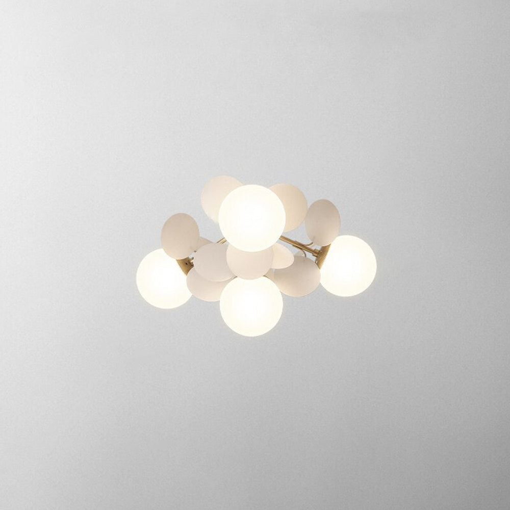 Floral Branch Ceiling Light Fixture Multi-Arm Glass Flower Chandelier Modern Botanical Flush Mount for Dining Room Bedroom Kitchen | Lonoma