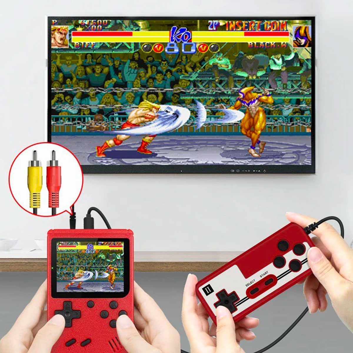 Handheld Retro Game Console with 400 Built-In Classic Games, 3-Inch Color Screen, Rechargeable, TV Output for Kids & Adults | Lonoma