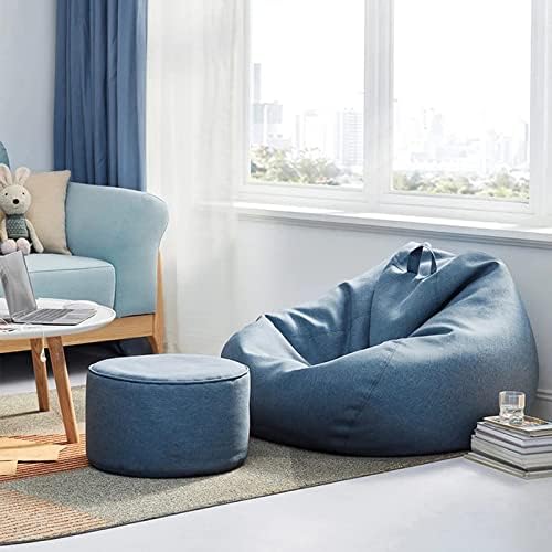 Housse de pouf poire en lin pour adulte et ado sans rembourrage ergonomique au design minimaliste moderne | Koossa