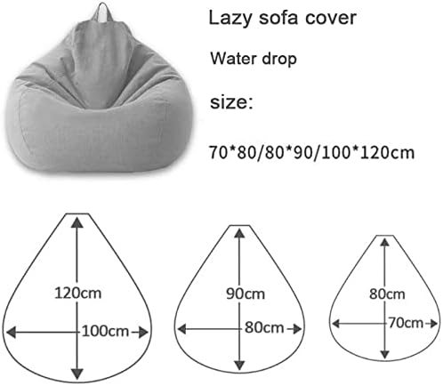 Housse de pouf poire en lin pour adulte et ado sans rembourrage ergonomique au design minimaliste moderne | Koossa
