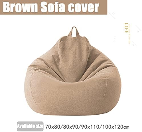 Housse de pouf poire en lin pour adulte et ado sans rembourrage ergonomique au design minimaliste moderne | Koossa