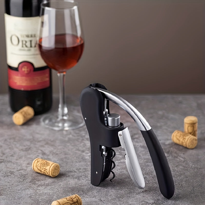 Lever-Action Wine Opener, Ergonomic Corkscrew with Soft-Grip Handle for Home Bars, Restaurants, Catering & Wine Lovers | Lonoma