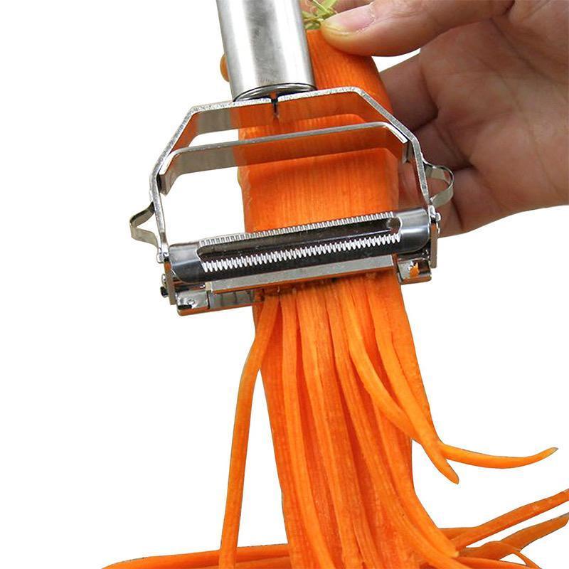 Éplucheur professionnel inox double lame pour légumes julienne cuisine rapide saine créative fait maison | Koossa
