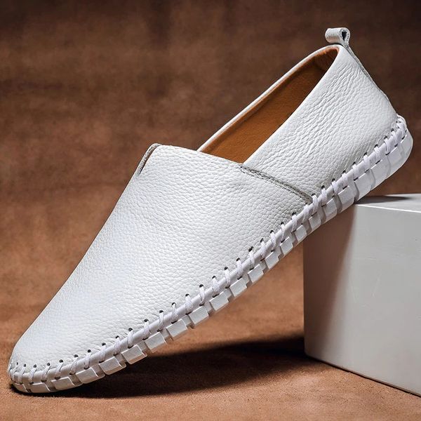 Men's Slip-On Loafers in Eco Leather – Classic Apron Toe Design for Smart Casual Everyday Elegance | Koossa
