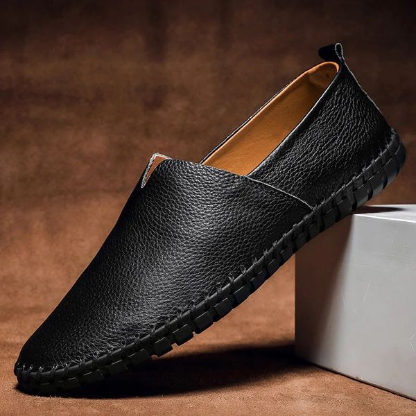 Men's Slip-On Loafers in Eco Leather – Classic Apron Toe Design for Smart Casual Everyday Elegance | Koossa