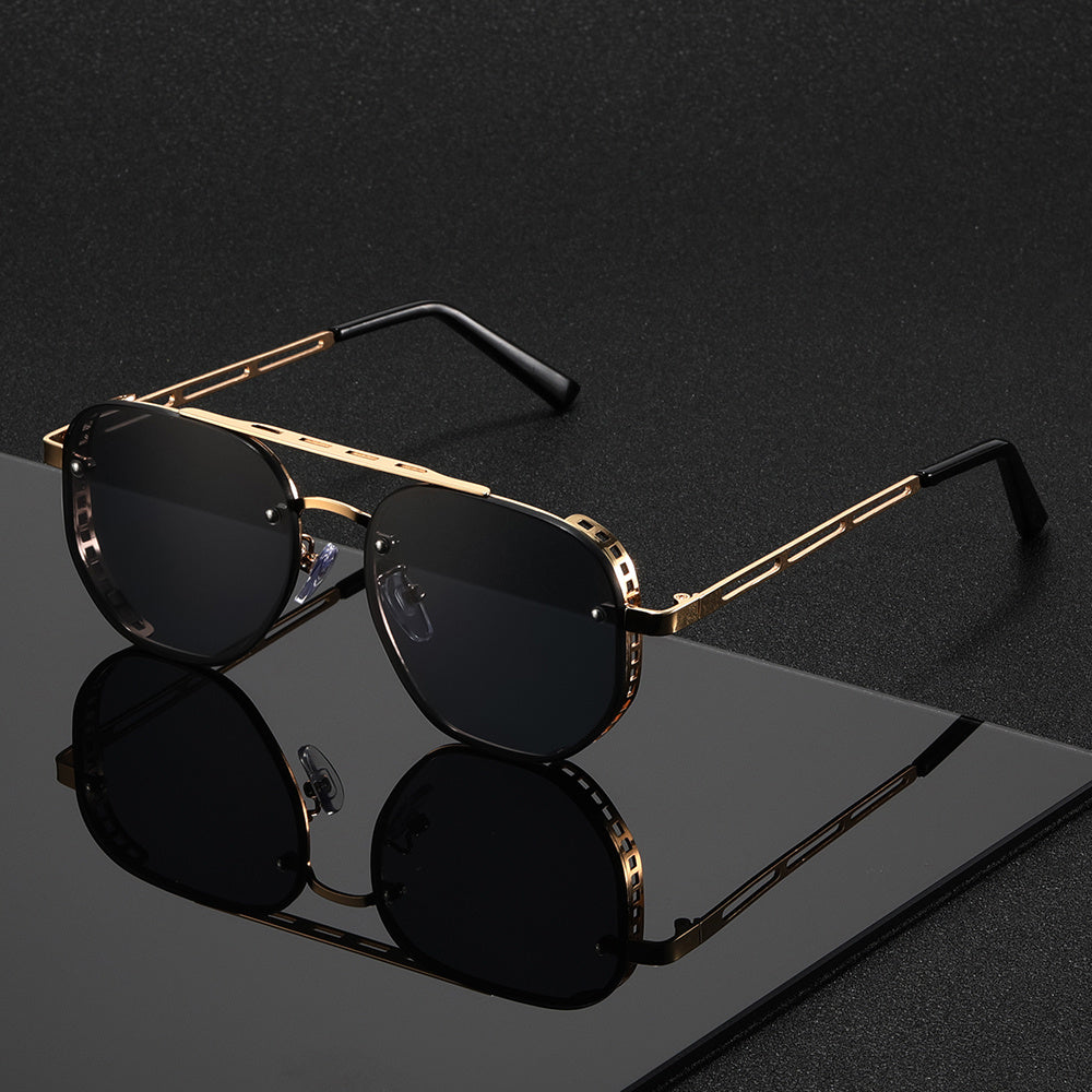 Round Metal Sunglasses with UV Protection, Unisex Minimalist Lightweight Frame for Driving, Travel, Beach & Everyday Wear | Lonoma
