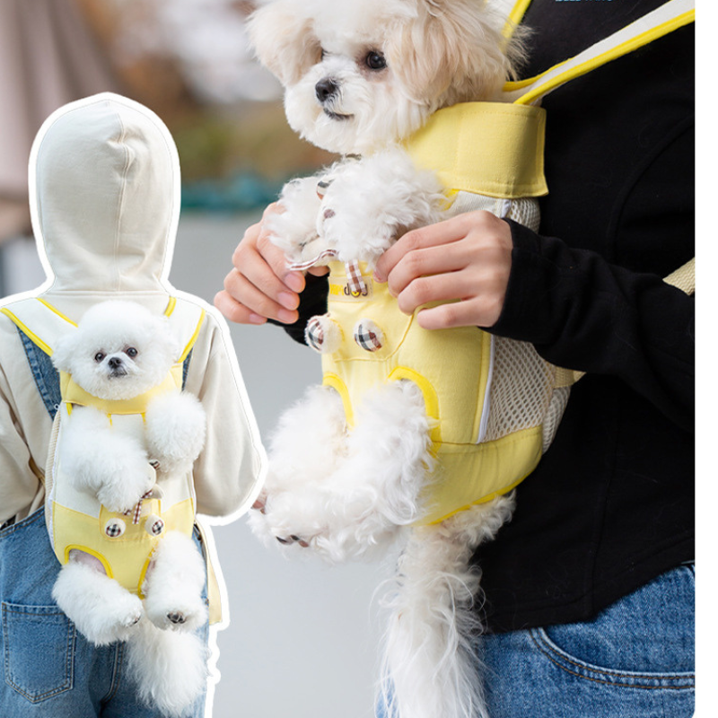 Pet Chest Carrier Backpack Breathable Mesh S–XL 1–7.5kg Hands-Free Front Bag Cat Dog Walking Hiking Travel Sling | Koossa
