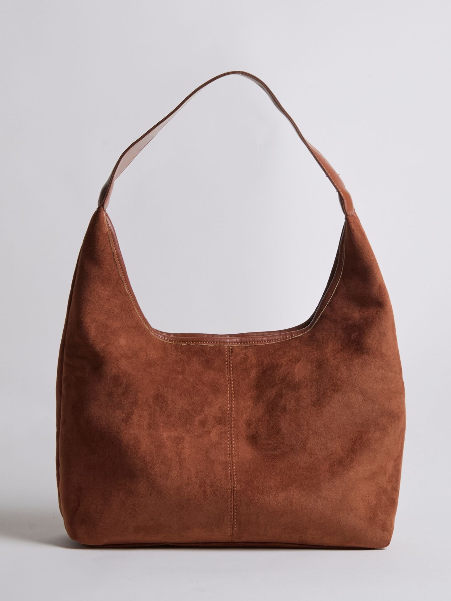 Slouchy Suede-Effect Hobo Bag with Single Shoulder Strap for Everyday Elegance and Effortless Winter Style | Koossa