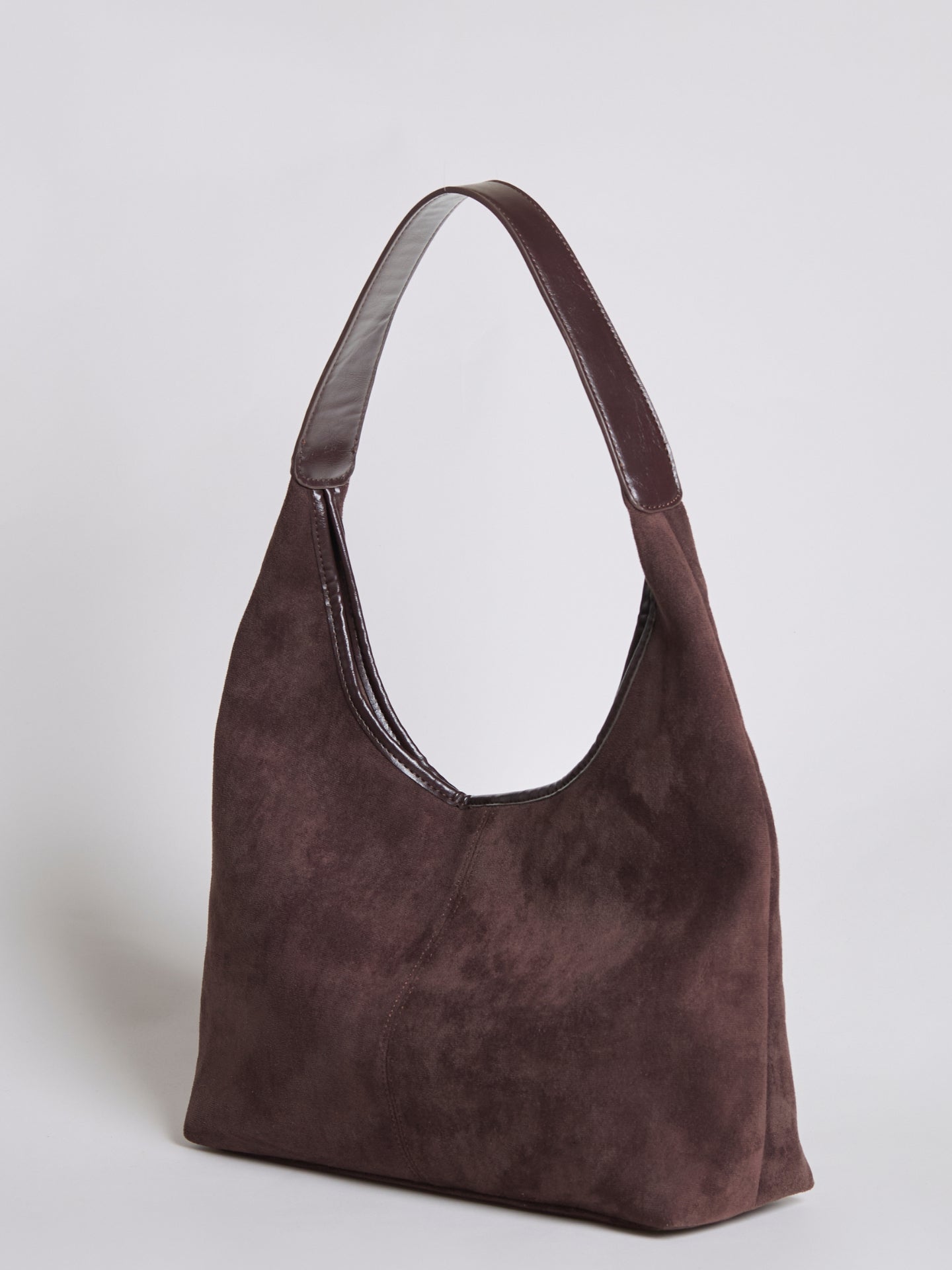Slouchy Suede-Effect Hobo Bag with Single Shoulder Strap for Everyday Elegance and Effortless Winter Style | Koossa