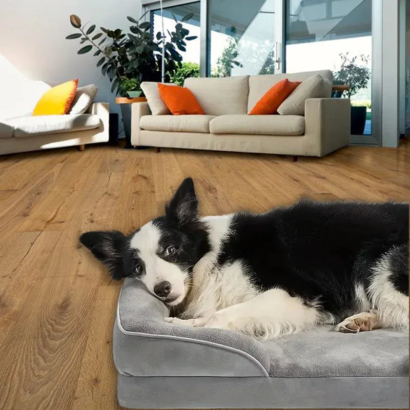 Dog Bed Orthopaedic Memory Foam Sofa Style Washable Cover Waterproof 4 Sided Bolster Large Medium Senior Joint Support | Koossa