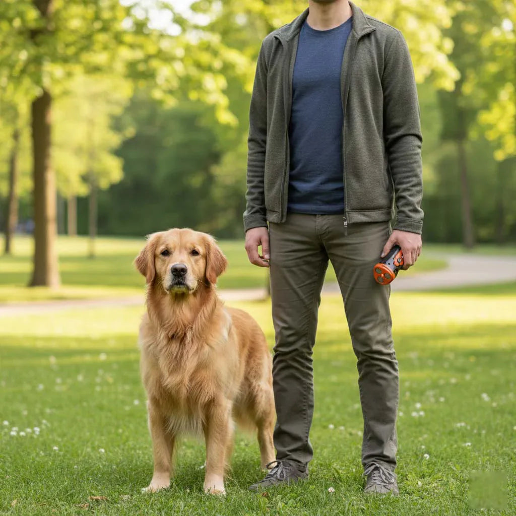 Dog Anti-Bark Device Ultrasonic Training Control 16.4m Range Rechargeable Torch Stop Barking | Koossa