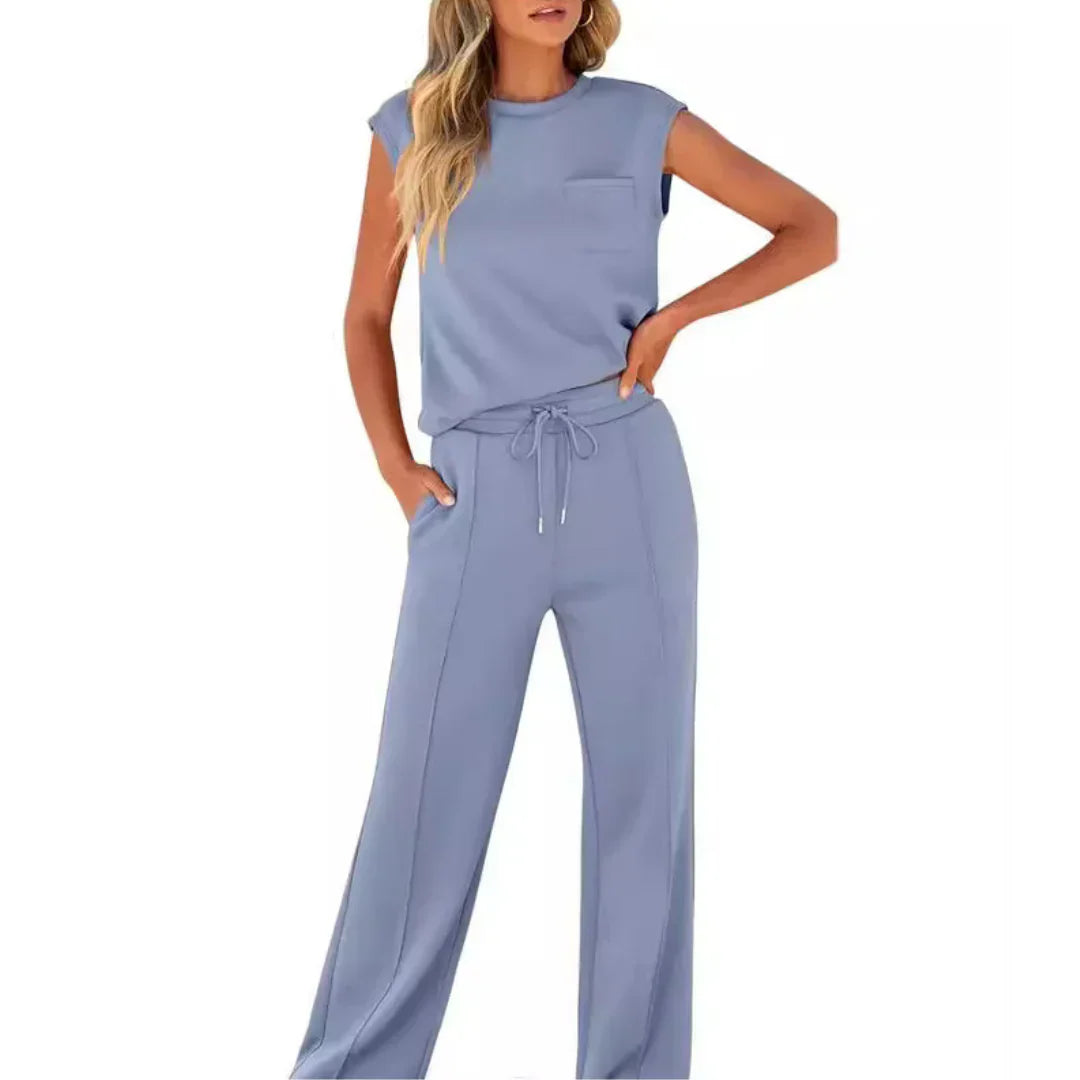 Women's Soft Jersey Lounge Co-ord Set in Nine Colours for Relaxed Summer Days and Comfortable Weekend Wear | Koossa