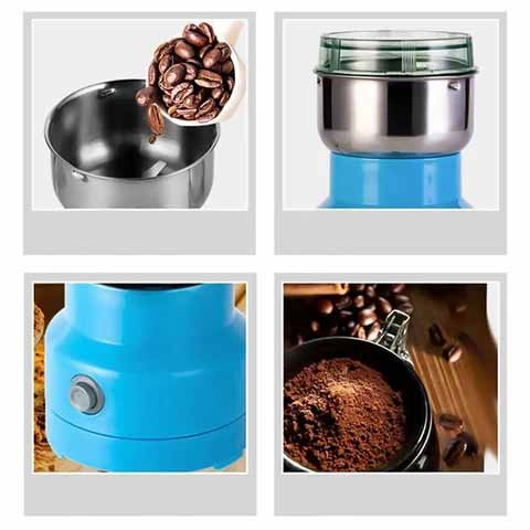 Moulin à Épices Électrique 300 W Acier Inoxydable 304 pour Café Graines Herbes Aromates Compact Cuisine | Koossa