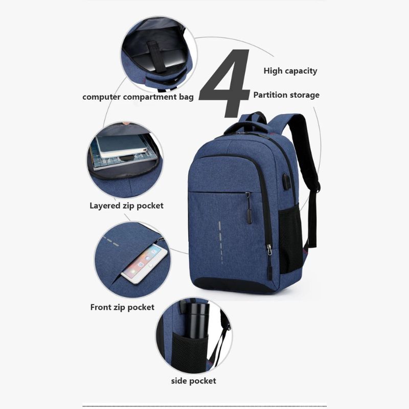 Men's Waterproof Backpack — Lightweight Travel Rucksack for Everyday Commuting & Active Lifestyles | Koossa