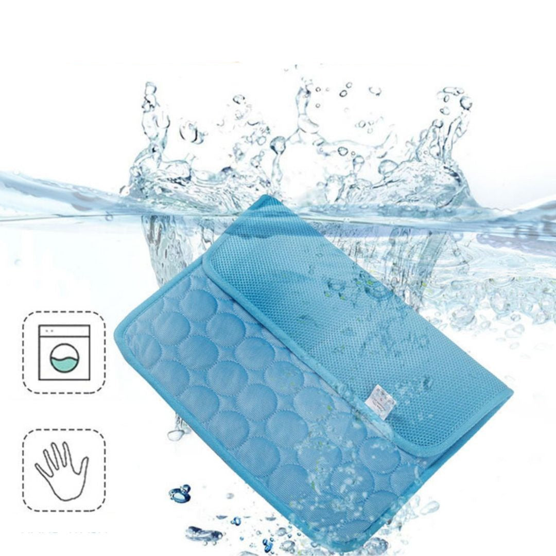 Dog Cat Cooling Mat Gel-Infused 3-Layer Quilted Self-Cooling Small Medium Large Latex-Free Washable Summer Pet Pad | Koossa