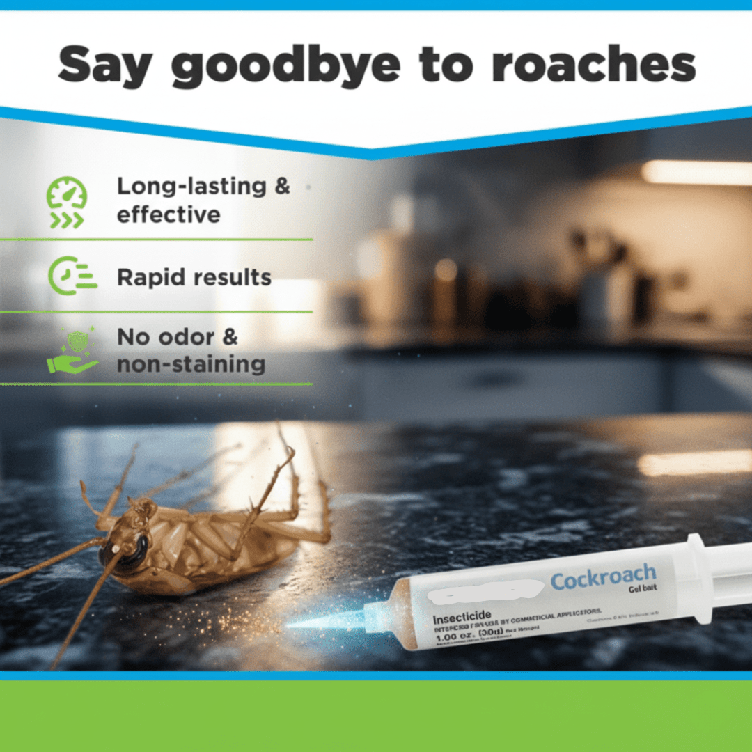 Roach Bait Gel Syringe for Kitchens & Bathrooms, Clear Indoor Cockroach Control Applicator for Cracks, Crevices & Appliances | Lonoma
