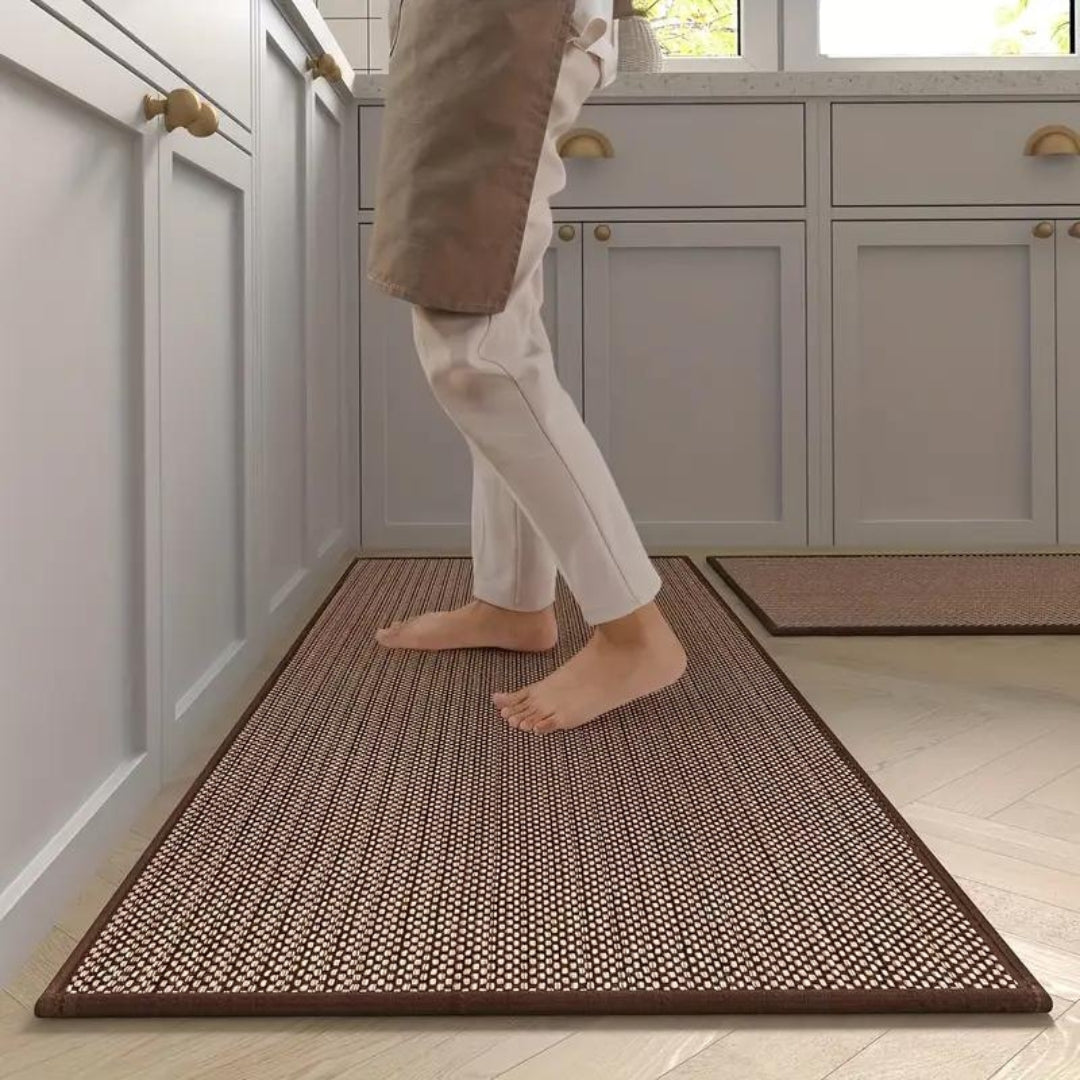 Anti-Fatigue Kitchen Mat Set 2-Piece Cushioned Foam Runner Rugs, Non-Slip Washable Floor Mats for Sink, Stove & Standing Prep | Lonoma