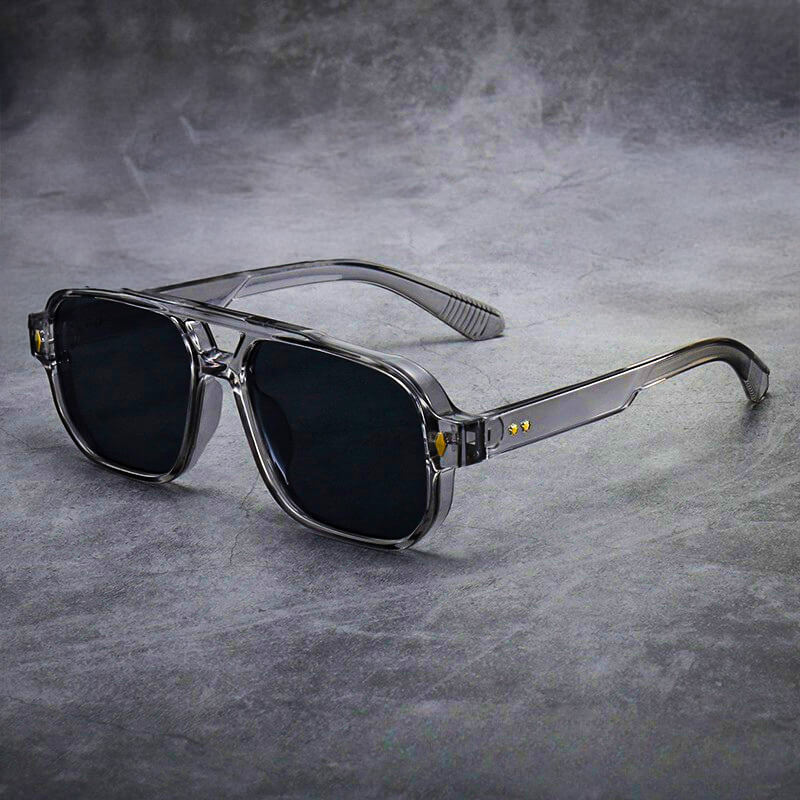 Oversized Square Sunglasses with Double Bridge in Five Classic Shades for Effortless Summer Style and Year-Round Sophistication | Koossa