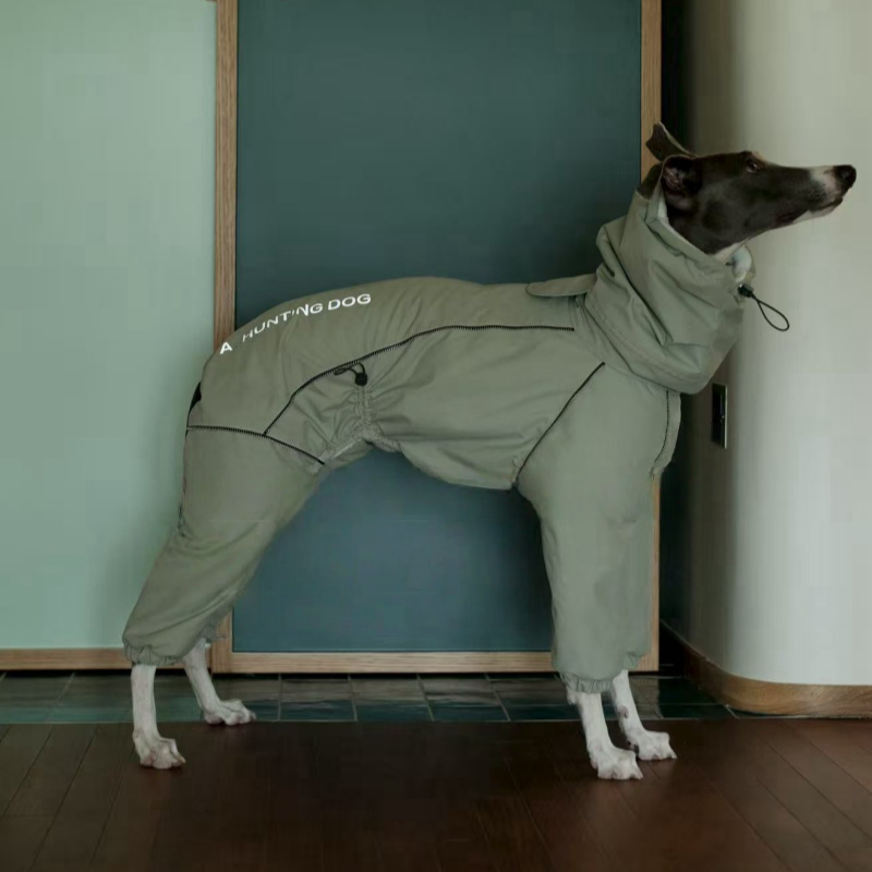 Dog Winter Onesie Fleece Lined Waterproof Whippet Greyhound Sizes 1–10 Leash Opening Windproof Suit | Koossa