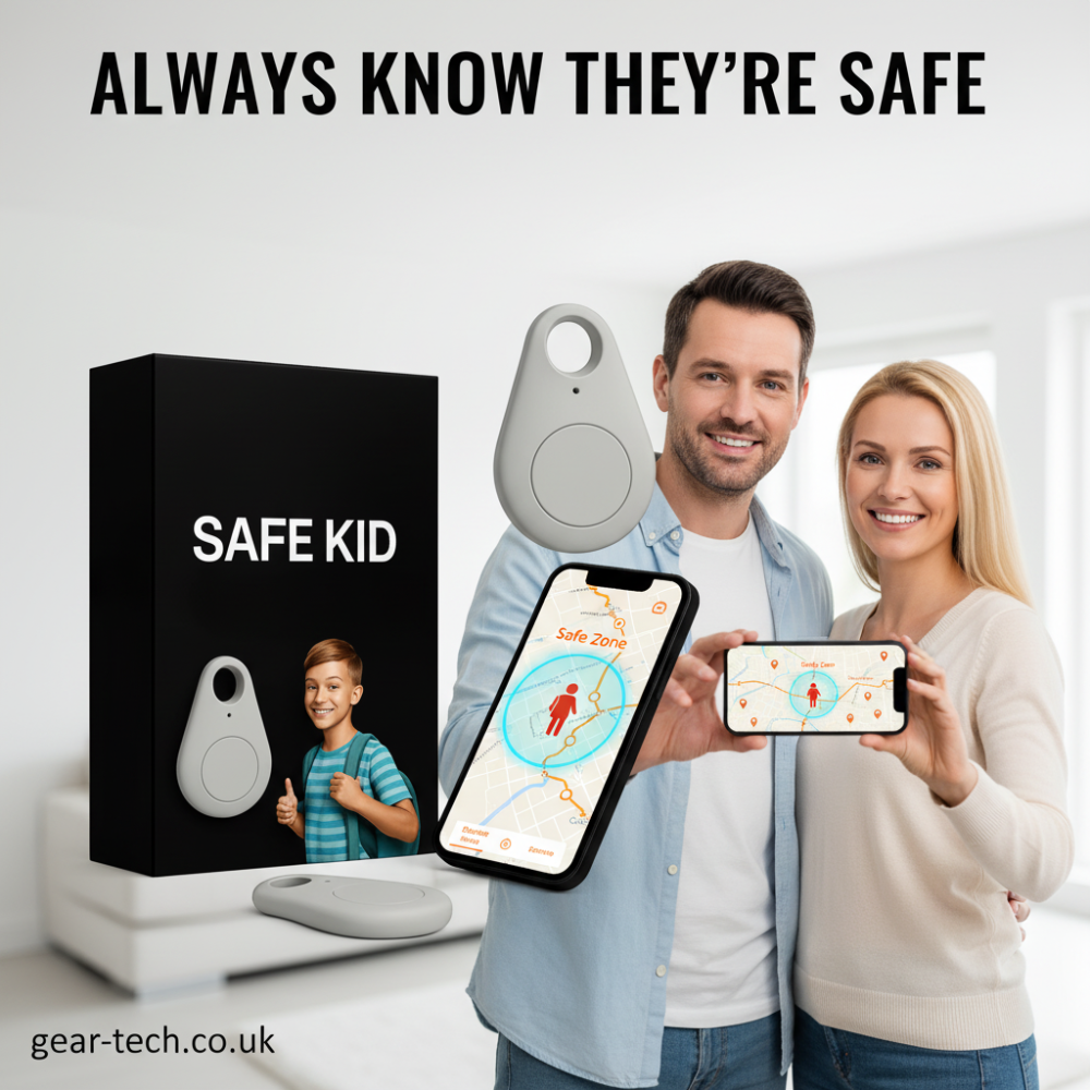 Balise GPS Géolocalisée pour Enfant Étanche avec Alerte SOS Suivi en Temps Réel Légère Sécurisée Autonome | Koossa