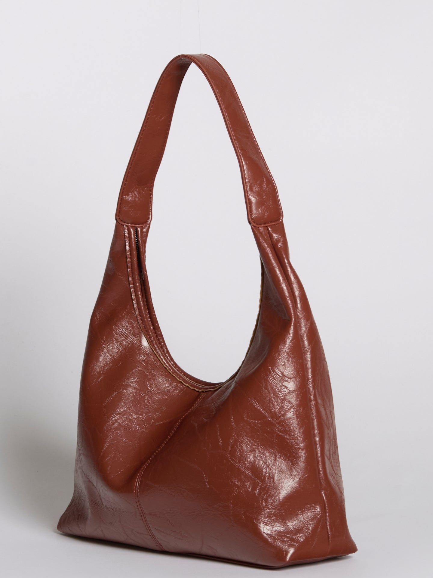 Soft Leather-Effect Tote Bag in Black with Matching Pouch | Spacious Everyday Shoulder Bag with Compartments | Koossa