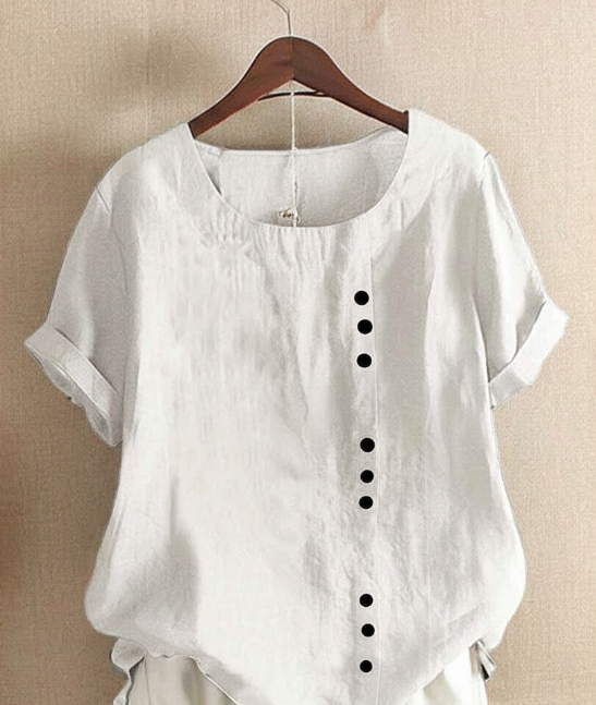 Women's Round Neck Short Sleeve Blouse in Nine Versatile Colours – Effortless Style for Work and Leisure | Koossa