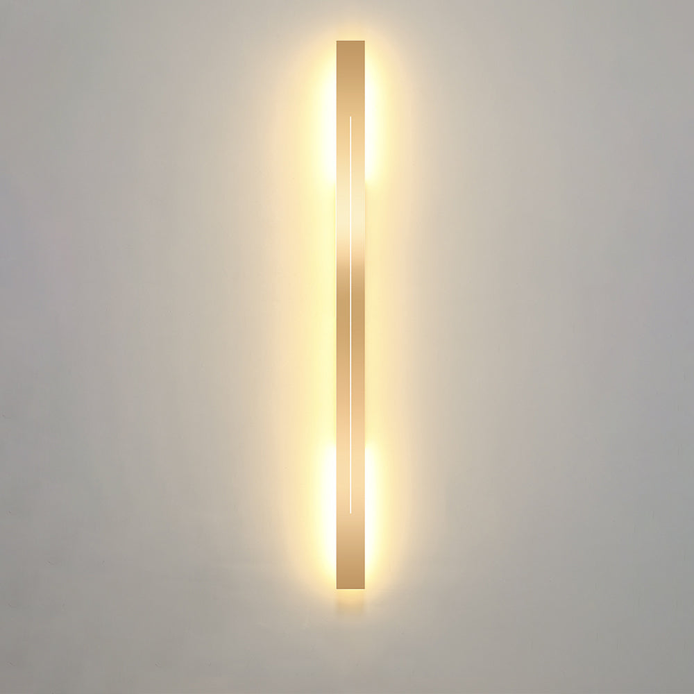 Linear LED Wall Sconce, Modern Black or Gold Metal Hardwired Wall Light for Living Room, Bedroom, Hallway, Entryway & Dining Area | Lonoma