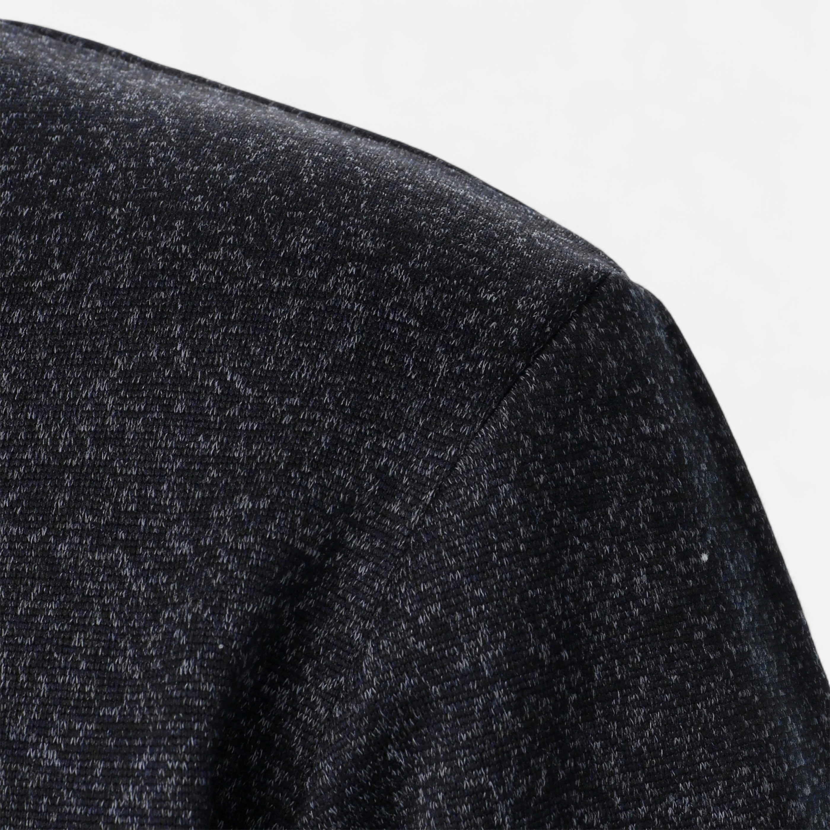 Stand-Collar Knitted Pullover with Elbow Patches in Nine Colours | Classic Half-Button Design for Office and Weekend | Warm Layering Jumper | Koossa