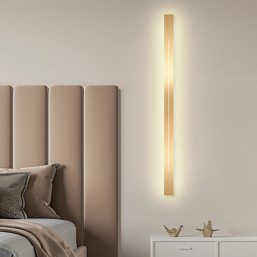 Linear LED Wall Sconce, Modern Black or Gold Metal Hardwired Wall Light for Living Room, Bedroom, Hallway, Entryway & Dining Area | Lonoma
