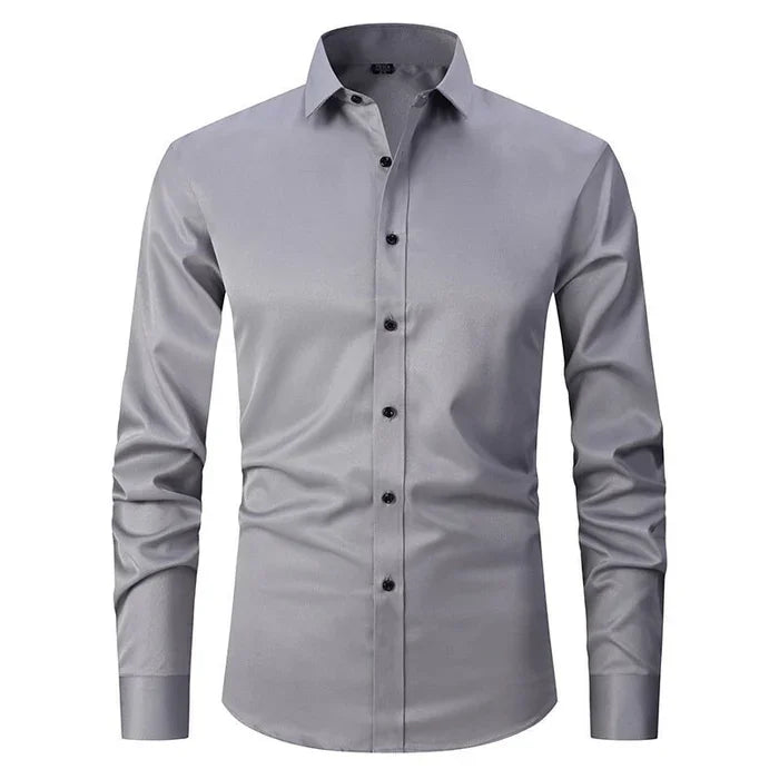 Men's Button-Down Long-Sleeved Shirt — Slim-Fit Smart-Casual Shirt for Office & Weekend Wear | Koossa