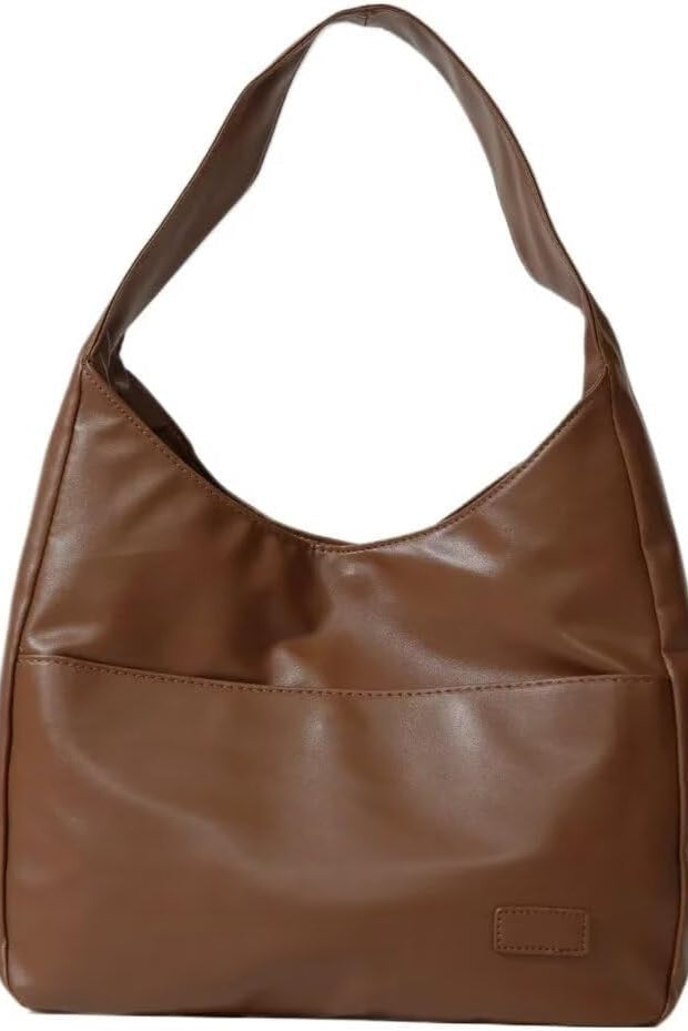 Soft Faux Leather Shoulder Bag in Contemporary Minimalist Silhouette for Work and Weekend Styling | Koossa