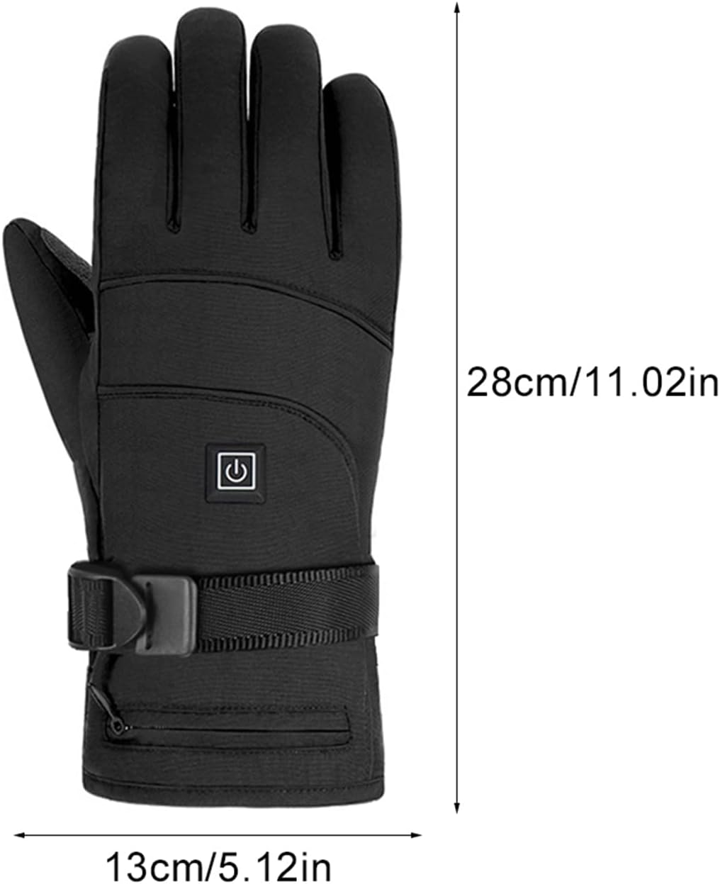 Battery-Powered Heated Gloves Waterproof Winter Gloves with 3 Heat Settings Touchscreen Compatible for Men Women Skiing Outdoor Cold Weather | Lonoma