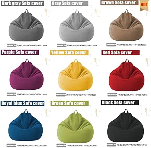 Housse de pouf poire en lin pour adulte et ado sans rembourrage ergonomique au design minimaliste moderne | Koossa