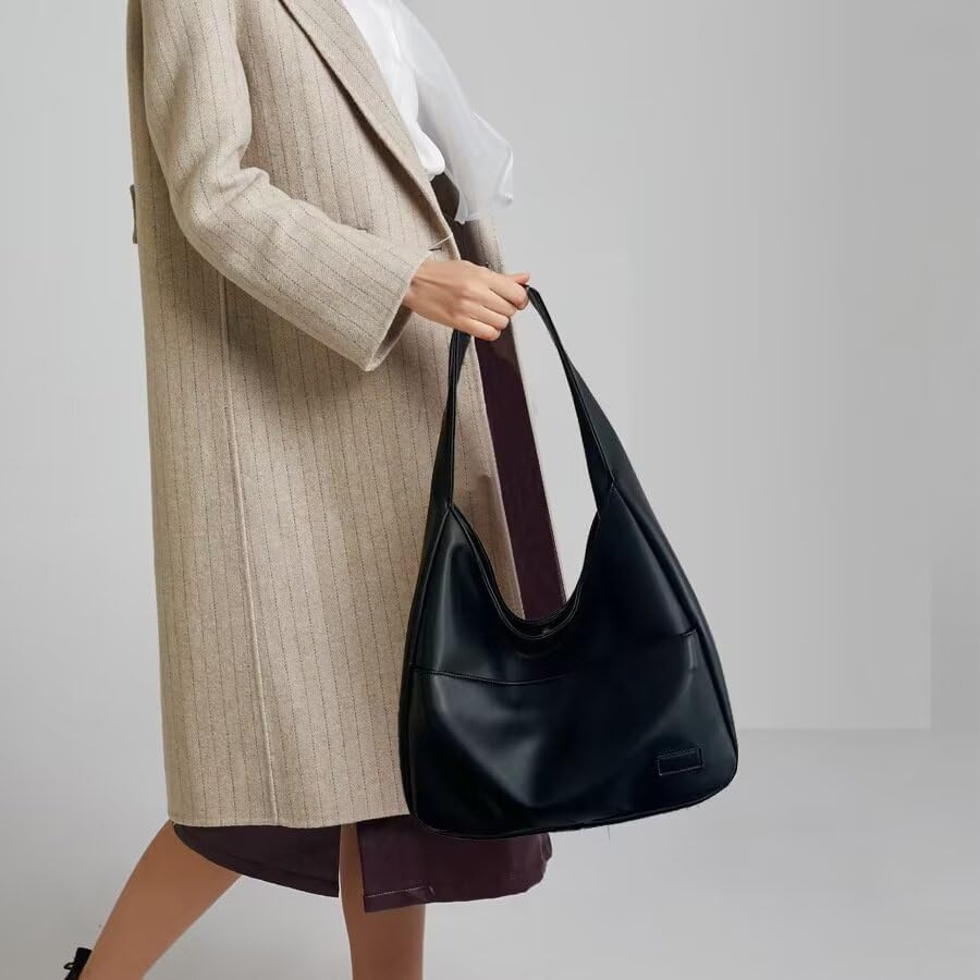 Soft Faux Leather Shoulder Bag in Contemporary Minimalist Silhouette for Work and Weekend Styling | Koossa
