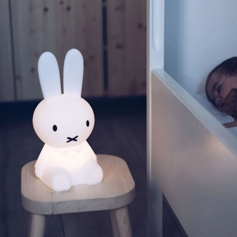 Veilleuse Lapin LED Dimable Silicone Blanc Chambre Enfant Décoration Douce Ambiance Sécurisée Bébé Nuit | Koossa