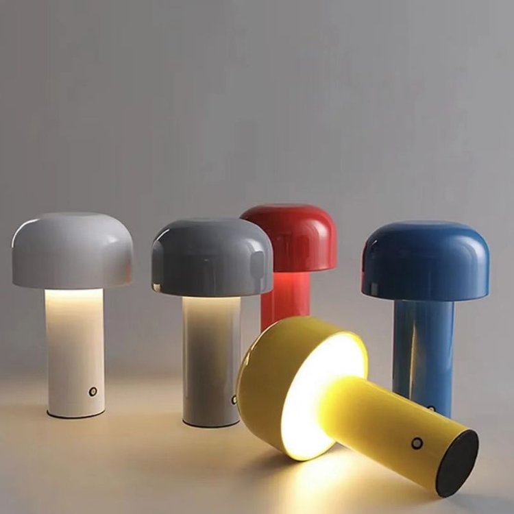 Lampe nomade LED tactile champignon rechargeable dimmable ambiance douce intérieur extérieur décoration | Koossa